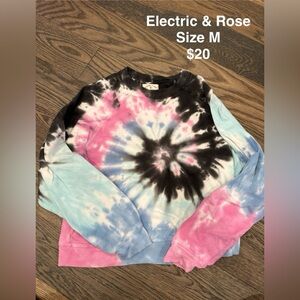 Electric & Rose Multicolor Tie-Dye Pullover